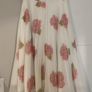 Rachel Parcell Peony Pleated Skirt NWT